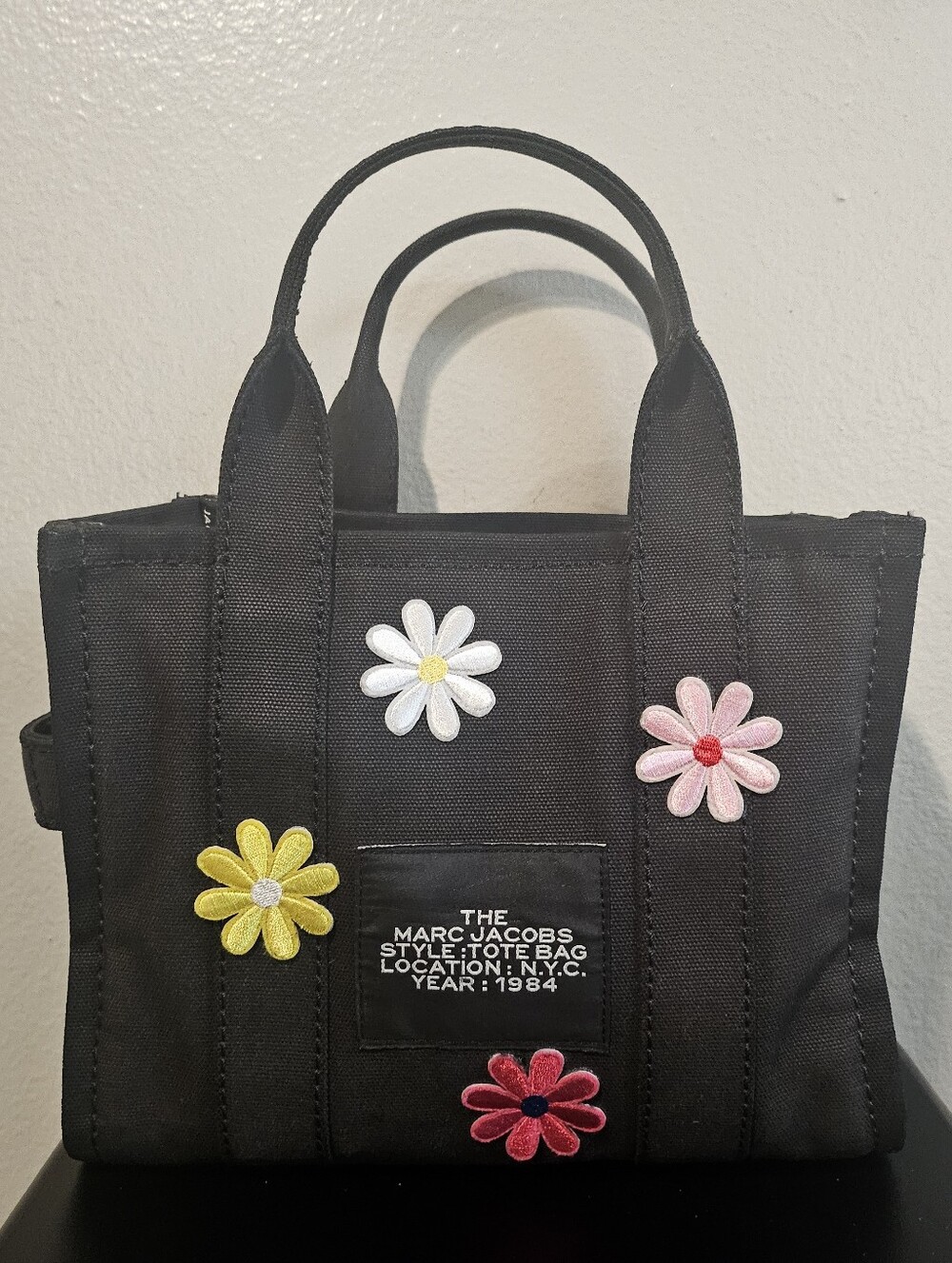 Marc Jacobs The Tote Bag with Colorful Floral Patches added-Small - Picture 2 of 6